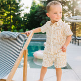 Surfboard Linen Button Up Shirt