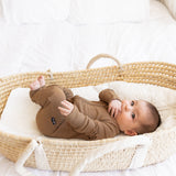 ZIP ROMPER - Mocha Ribbed
