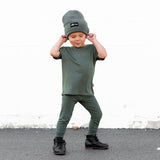 BAMBOO BASIC TEE- Moss