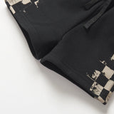 Check Stripe Sweatshort - Black