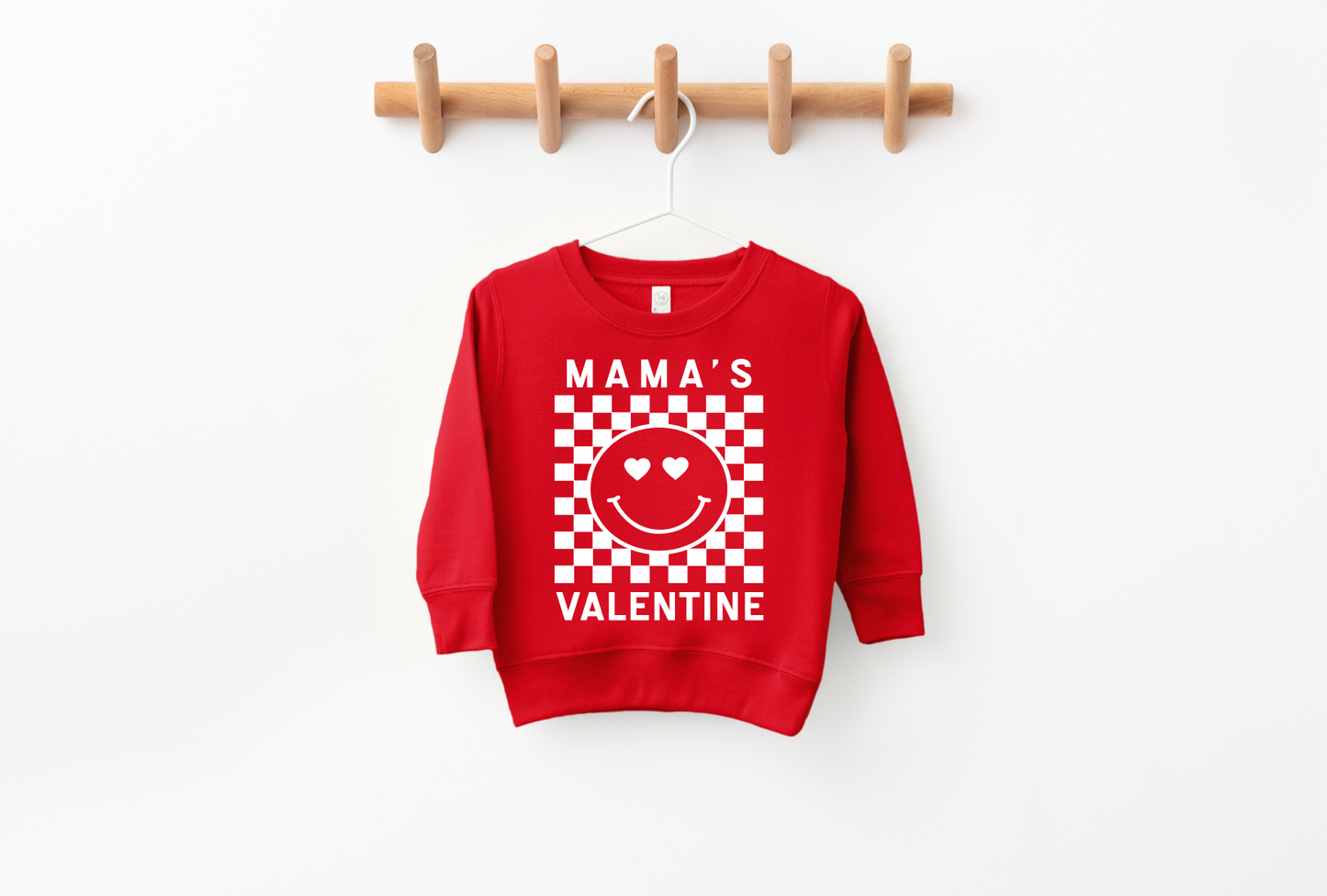 Mama's Valentine Checkered Pullover