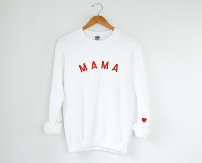 Mama Heart on Sleeve Sweatshirt