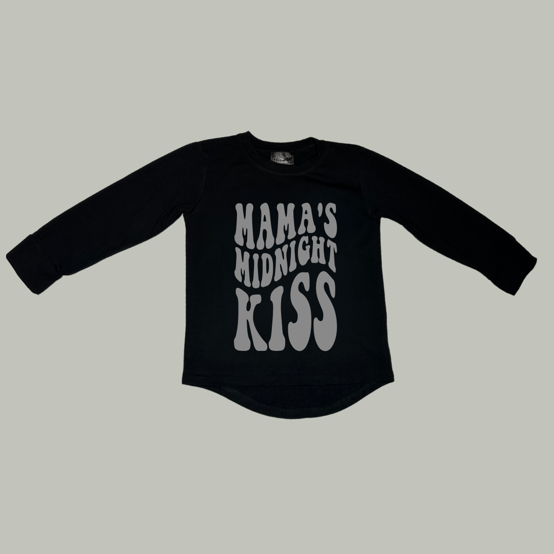 Mamas Midnight Kiss | Black Long Sleeve