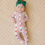 Bamboo Zip Romper | Retro Candy Cane