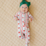 Bamboo Zip Romper | Retro Candy Cane