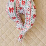 Bamboo Zip Romper | Retro Candy Cane