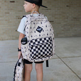 Beige Bolt Full Size Backpack