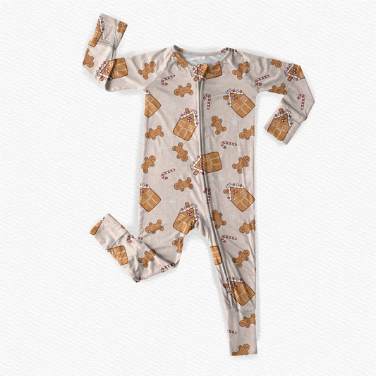 Beige Gingerbread Land - Bamboo Zippy & 2 Piece Set