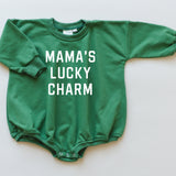 Mama's Lucky Charm Sweatshirt Romper- more colors