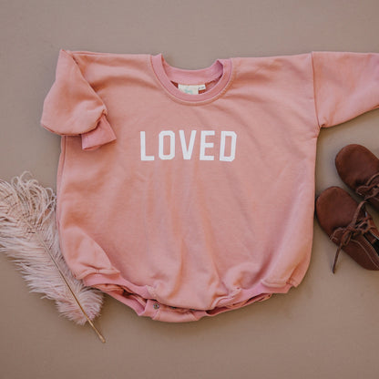 Loved Sweatshirt Romper - More Colors Available