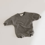 Sweatshirt Romper | Charcoal