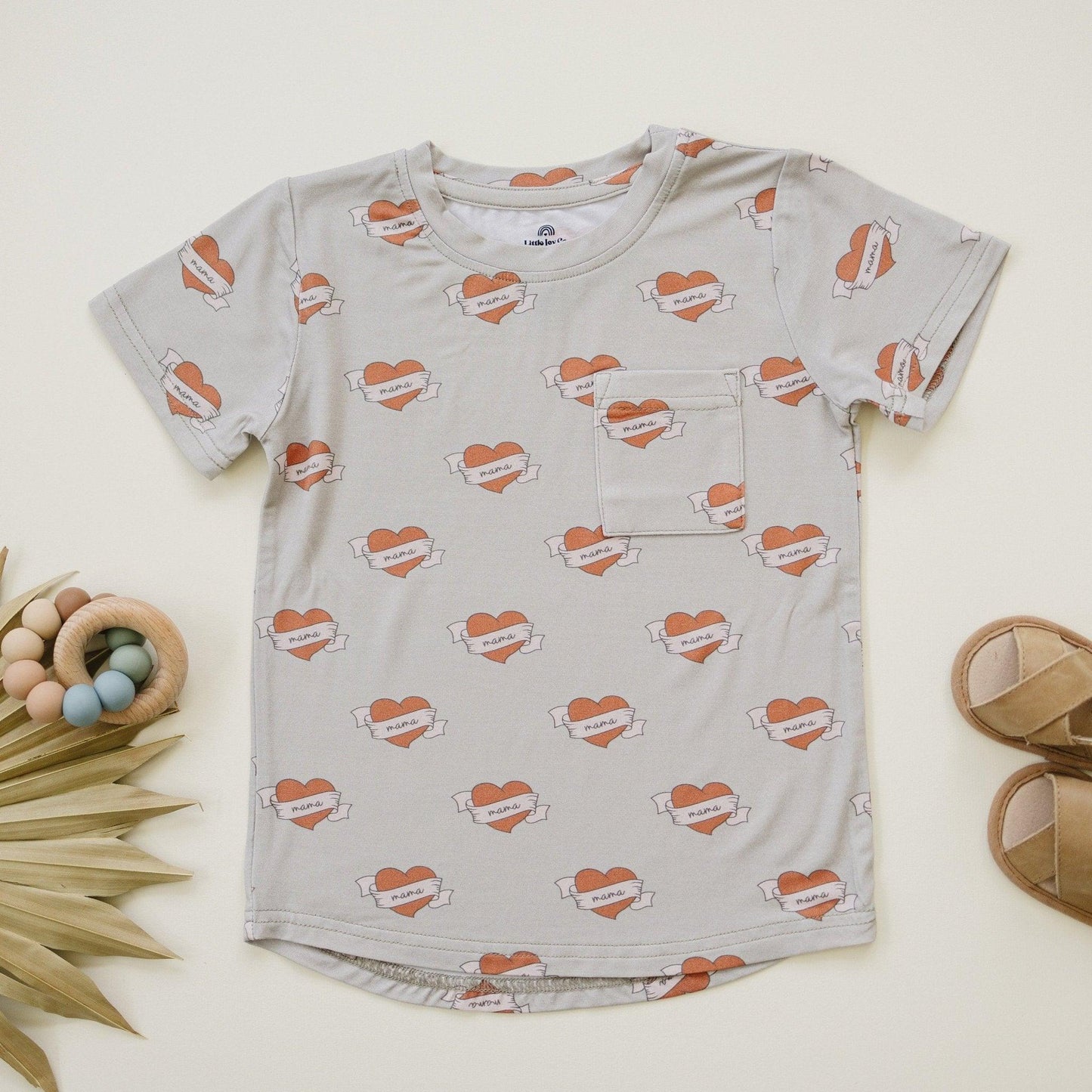 Mama Tattoo Hearts Bamboo Tee