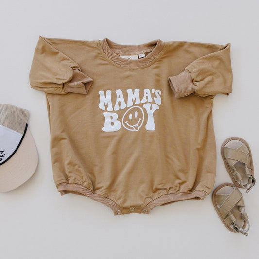 Mama's Boy Bamboo Sweatshirt Romper - more colors